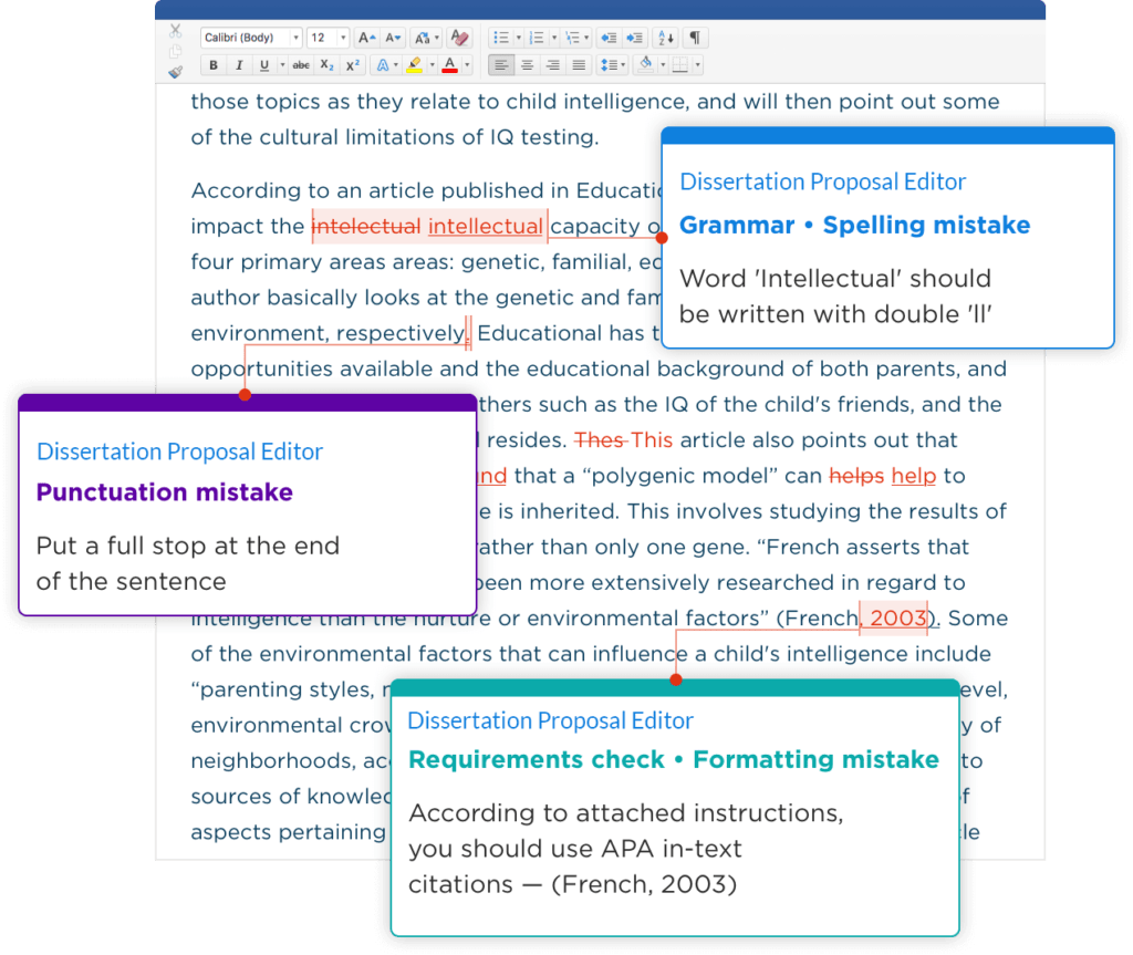 dissertation editing correction